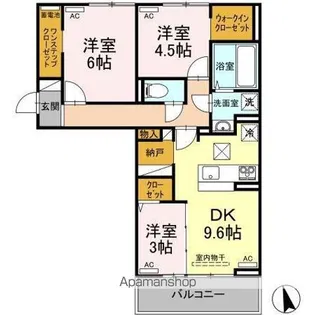 サンセール問屋町【3階】の間取り