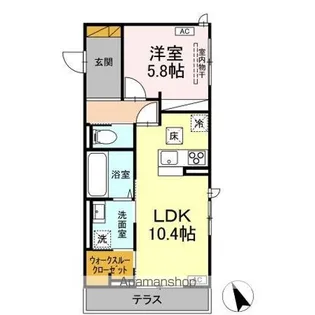 D’S LIEN (ディーズリアン) E【1階】の間取り