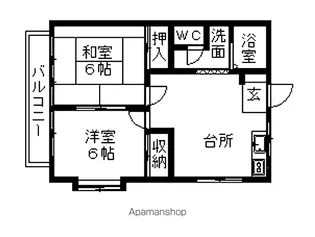 2DKの間取り画像