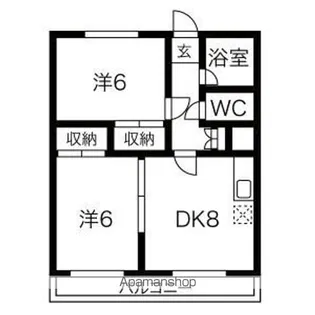 プレイス清田【103号室】の間取り