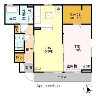 クレスト B【1階】の間取り