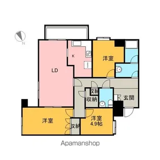 京西上目黒ガーデン【1階】の間取り