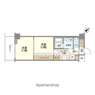 ニューミラ明大前【5階】の間取り