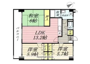 カサグランデ筑紫【1階】の間取り
