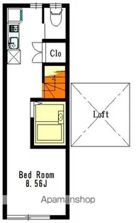 ハンプトン・プレイス【205号室】の間取り