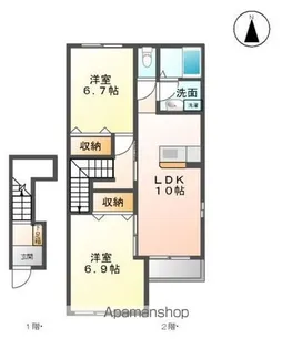 メゾン プランドール【2階】の間取り