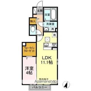 ブランノワール前塩屋【1階】の間取り
