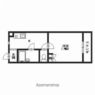 ドミール・エヌ【204号室】の間取り