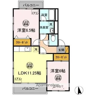 ディアコートⅡ【3階】の間取り