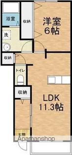 パレスモモセ【103号室】の間取り
