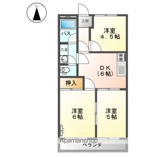 アーバンハイツリブ1【2階】の間取り