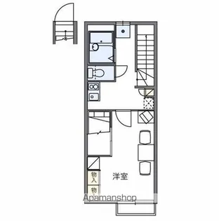 レオパレス拓人【207号室】の間取り