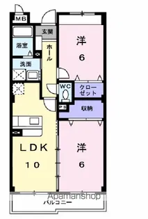 フレスクーラK&M【1階】の間取り