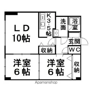 ラピュタエースマンション【3階】の間取り
