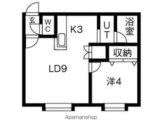 パレット宮の森【1階】の間取り