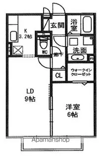 プランドール清水【1階】の間取り