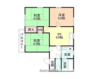 セゾン蜃気楼A【202号室】の間取り