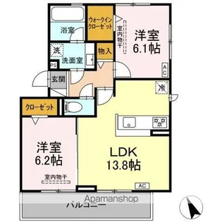 スターブル幸加Ⅱ【3階】の間取り