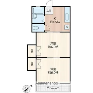 コーポラスシカマ【2階】の間取り