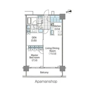 コンフォリア新宿イーストサイドタワー【17階】の間取り