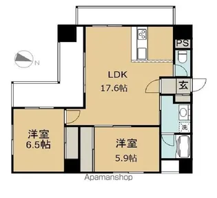 エコルクス赤坂【2階】の間取り