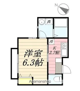 ALIVIE松戸【102号室】の間取り