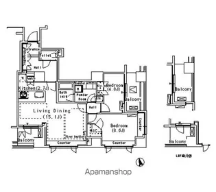 パークアクシス代官山【6階】の間取り