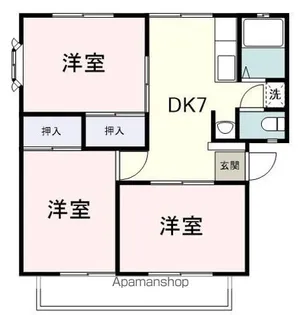 サンビレッジ静岡C【1階】の間取り