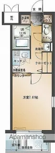 エンクレスト天神Ⅱ【6階】の間取り