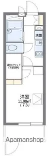 レオパレスコンパル唐湊 弐番館【1階】の間取り