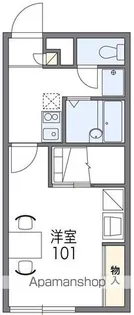 レオパレスタウンコート石川Ⅱ【101号室】の間取り
