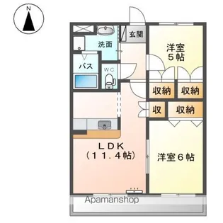 SUNNYCOURT城東【2階】の間取り