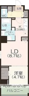 1LDKの間取り画像