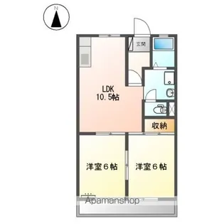 エポックハイムけんせいD【2階】の間取り