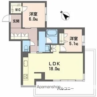カヴァリエーレ【206号室】の間取り
