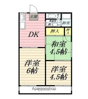 コーポ小山【1階】の間取り