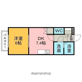 ヨーロピアンシャレー参番館【203号室】の間取り