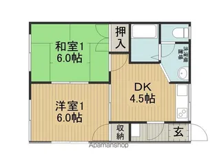 レジデンス小松【1階】の間取り