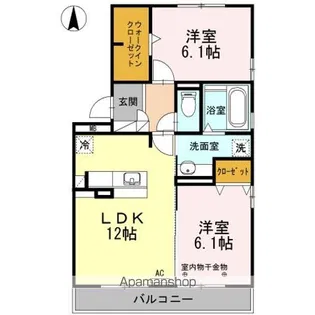 フラワーケープ【2階】の間取り