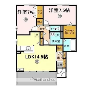エスポワール B【2階】の間取り