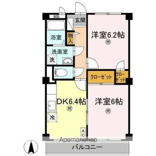 フィネス木太【2階】の間取り