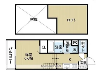 FY−STYLE箱崎(エフワイスタイル)【2階】の間取り