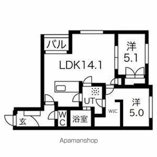 カレラ菊水【3階】の間取り