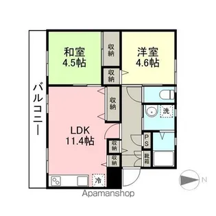 アシスト上越マンション5号棟【208号室】の間取り