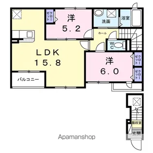 パーシモン【2階】の間取り