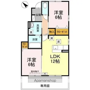 トワ・ヴェール B棟【1階】の間取り