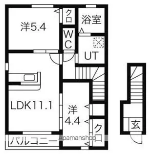 ETERNAL(イターナル)D【201号室】の間取り
