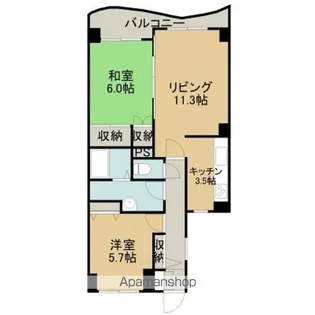 マンションリヴァージュ【5階】の間取り
