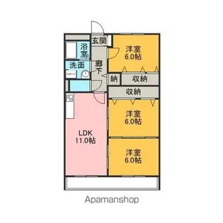 アムールドエル【305号室】の間取り