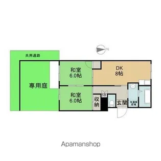 愛知県名古屋市守山区川北町【アパート】の間取り
